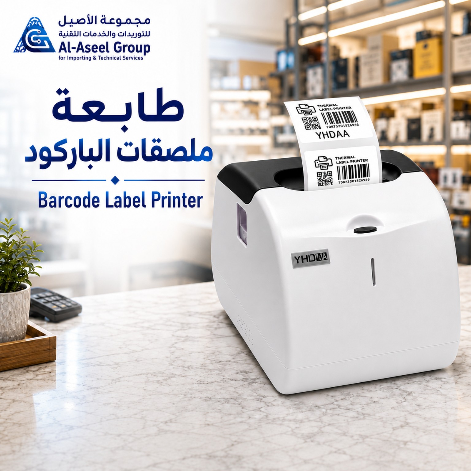 طابعة ملصقات باركود YHDAA